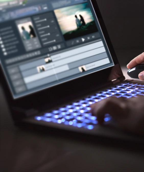 video editing dashboard